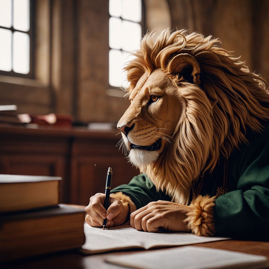León estudiando