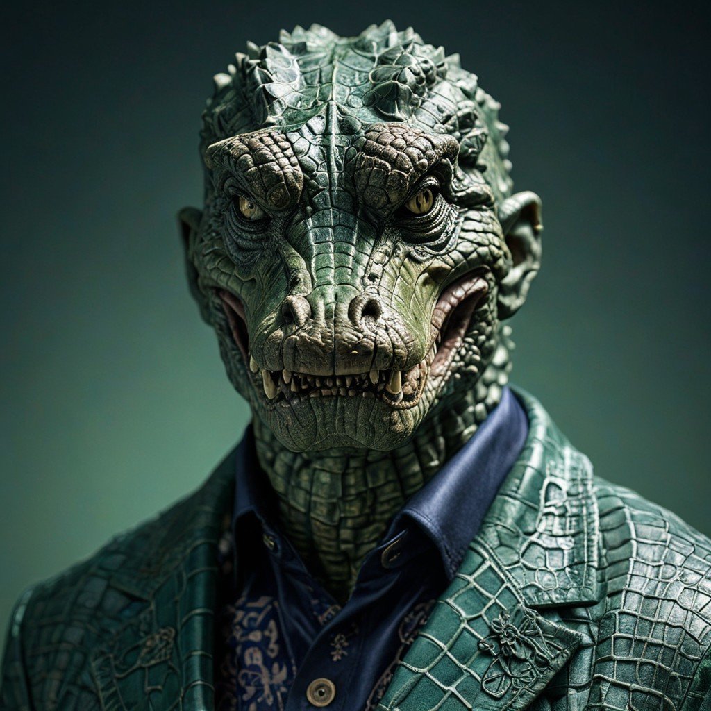 Mezcla humano y cocodrilo